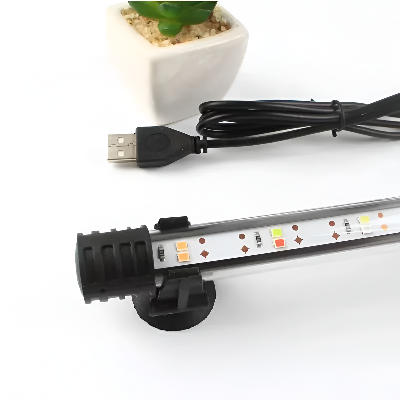 17-47Cm Aquarium LED Lighting Submersible Mood Lamp USB Waterproof Fish Tank Decorative Plant Grow Light Accessories 110-240V