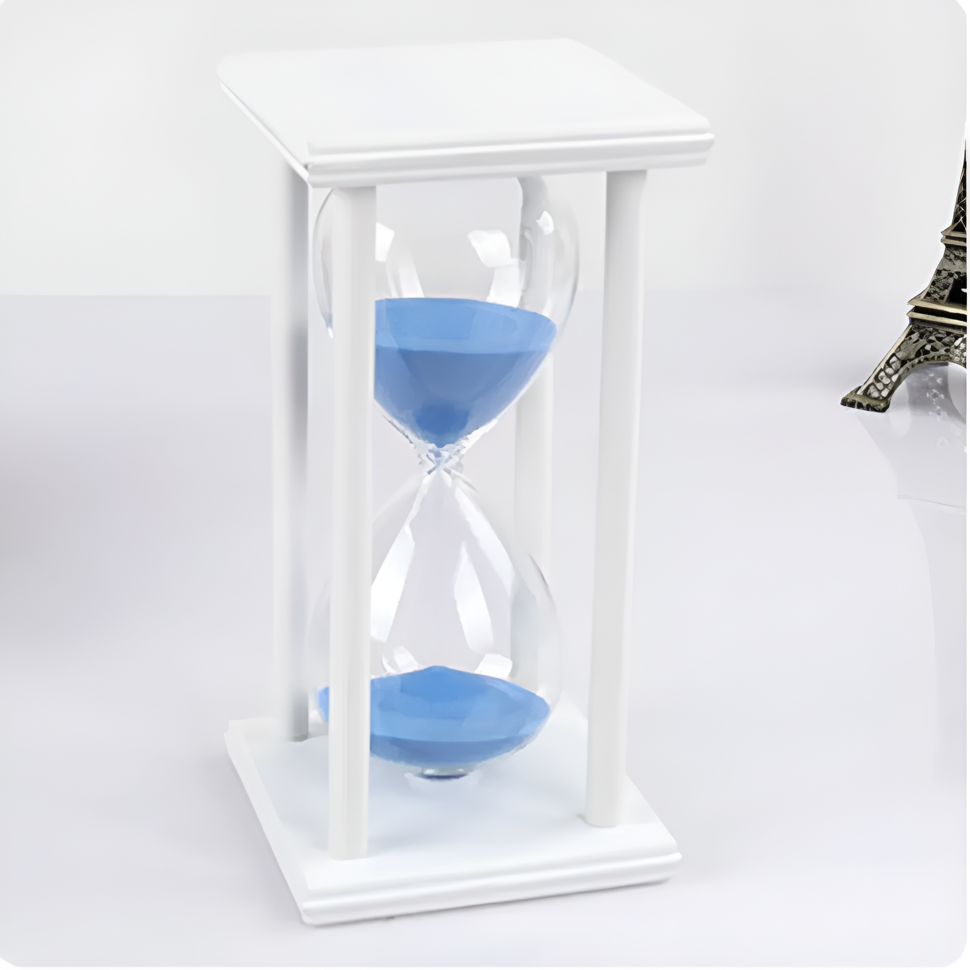 60/30 Minutes Hourglass Sand Timer Vintage Sand Timer Black Wooden Sandglass Timer for Home Desktop Classroom Living Room Decor