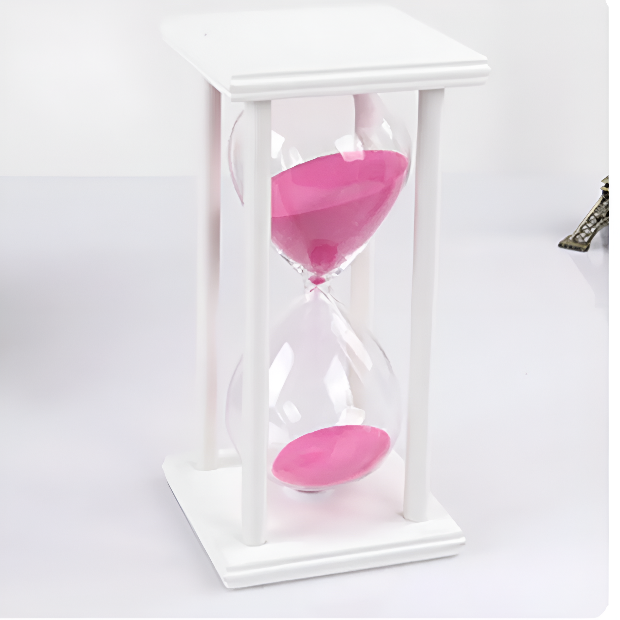 60/30 Minutes Hourglass Sand Timer Vintage Sand Timer Black Wooden Sandglass Timer for Home Desktop Classroom Living Room Decor
