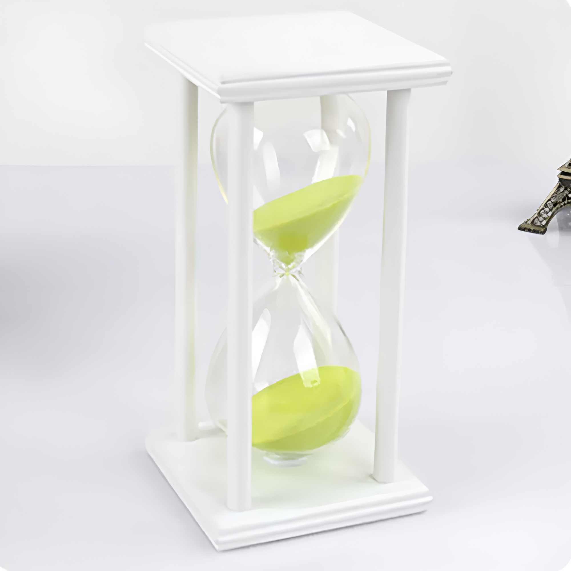 60/30 Minutes Hourglass Sand Timer Vintage Sand Timer Black Wooden Sandglass Timer for Home Desktop Classroom Living Room Decor