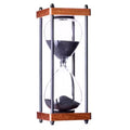 Wooden Black Sand Large Hourglass 60 Minutes Timer for Home, Office Decor
