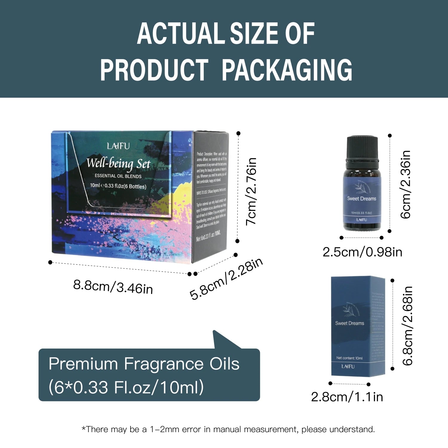 6X10Ml Essential Oil Blend Set, Aromatherapy Essential Oil Kit, Fresh Air Deodorant for Home & Office