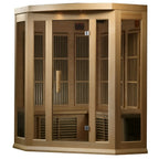 3-Person Corner Low EMF (Under 8MG) FAR Infrared Sauna (Canadian Red Cedar)