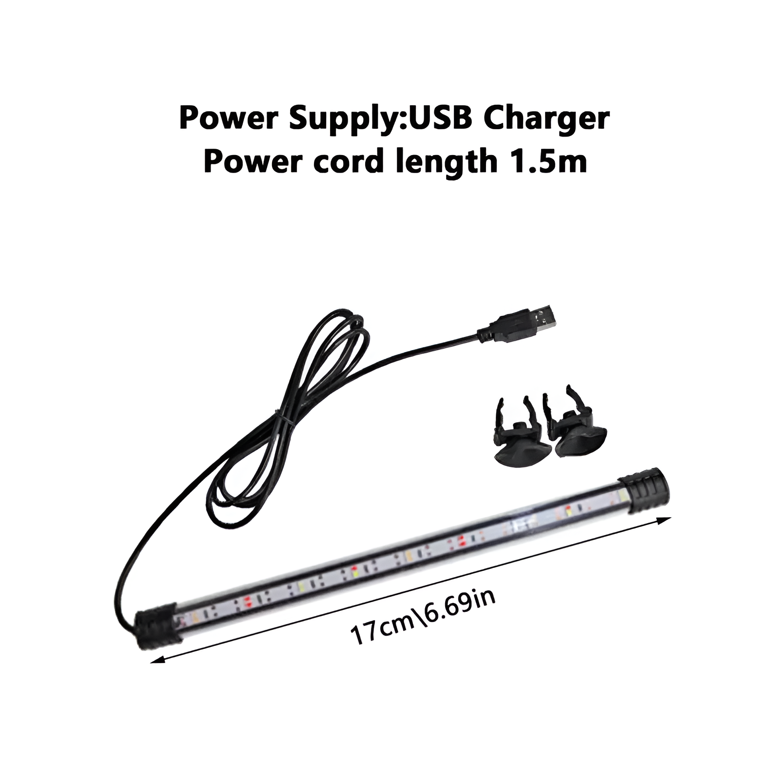Multi-Color 17-47Cm Aquarium LED Lighting Submersible Mood Lamp USB Waterproof Fish Tank Decorative Plant Grow Light Accessories