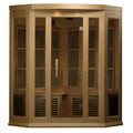 3-Person Corner Low EMF (Under 8MG) FAR Infrared Sauna (Canadian Red Cedar)