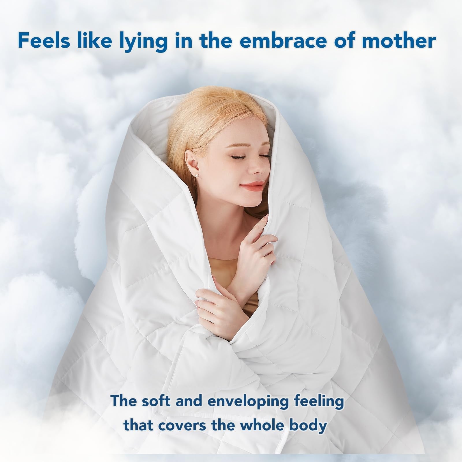 Weighted Blanket for Adults (12 Lbs, 48" X 72") Twin Size Soft Cooling Heavy ...