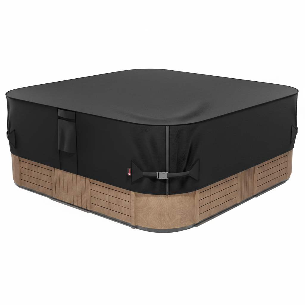 Outdoor Waterproof and Weatherproof Hot Tub Cover 85 X 85 Inch Fit 84 X 84 or 83